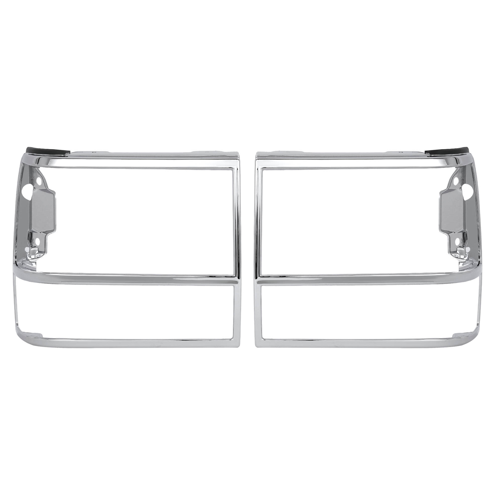 2PCS Silvery Headlight Bezel Door For Ford Ranger Bronco Explorer 1989-1994