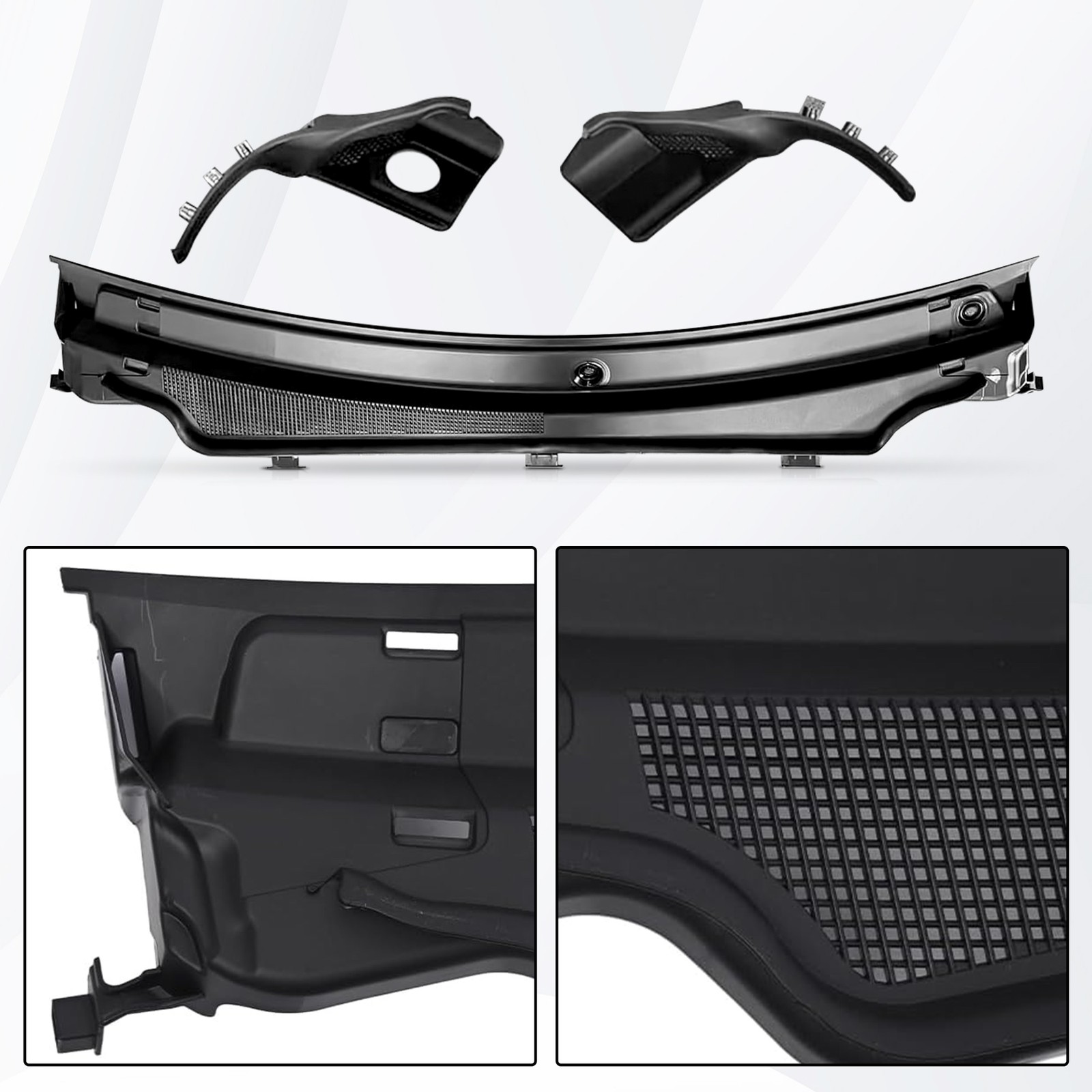 Windshield Window Wiper Grille Cowl Panels Kit For Jeep Grand Cherokee 16-23