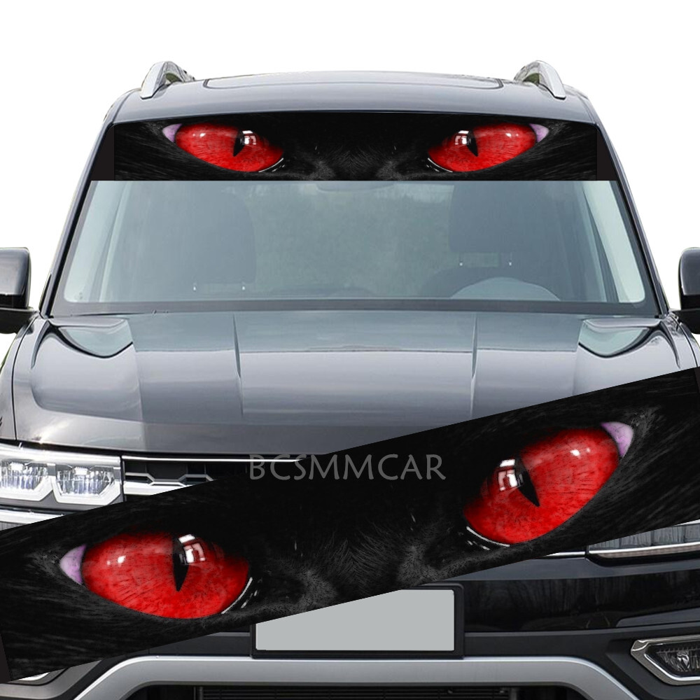 Car Front Windshield Sunshade Decal Eye Graphic Vinyl Sticker Trim Waterproof