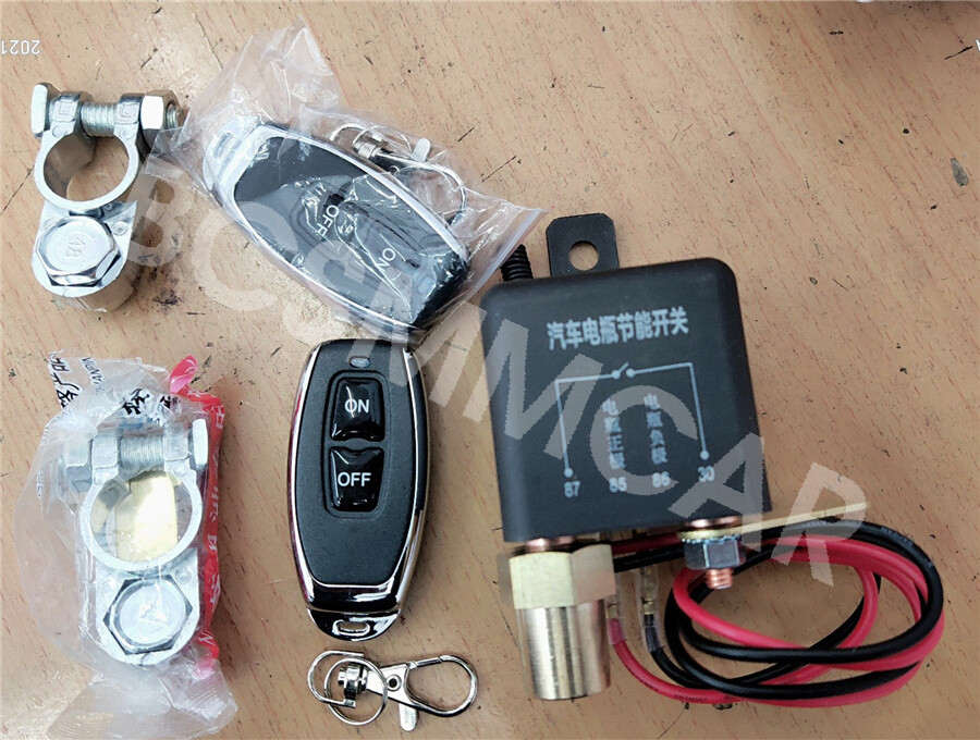 Wireless Dual Remote Car Battery Cut Off Kill Switch Master Disconnect Isolator