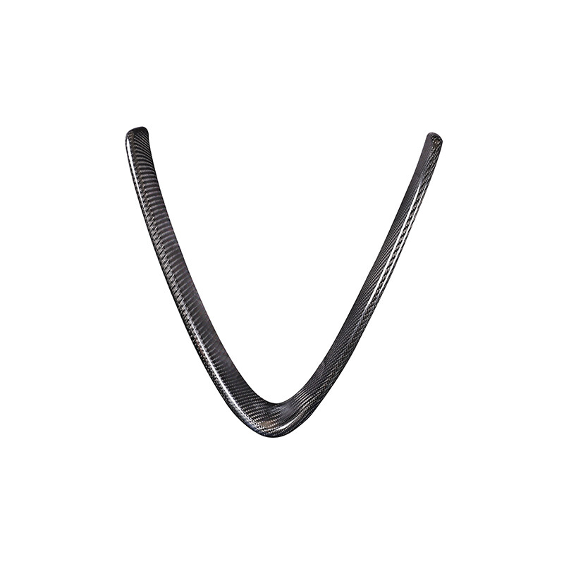 FOR 2017-22 ALFA ROMEO GIULIA BASE CARBON FIBER FRONT V SHAPE GRILLE COVER TRIM