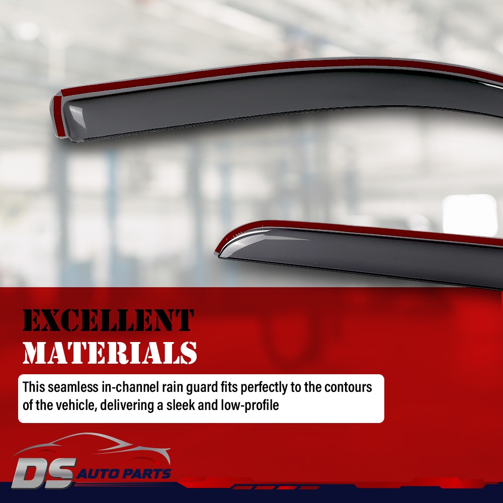 Rain Guards Vent Visors Fit For 2014-2018 Chevy Silverado & GMC Sierra Crew Cab