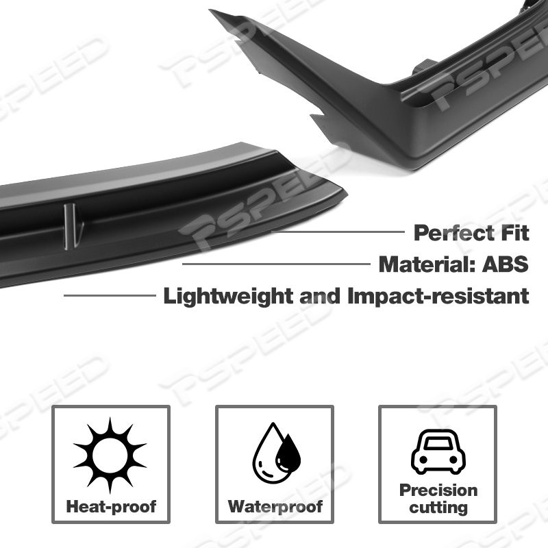 Matte Black Car Front Bumper Spoiler Lip Trim For Subaru WRX CS-Style 2022-2025