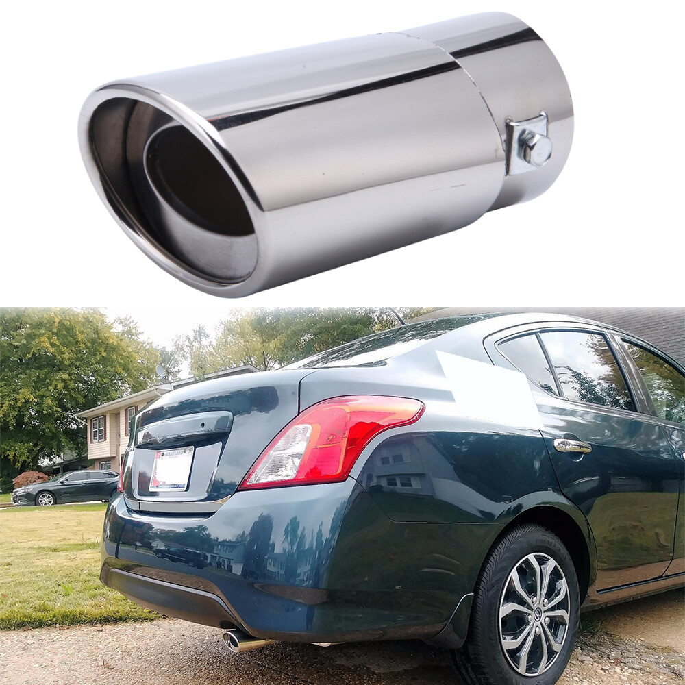 Car Exhaust Pipe Tip Rear Tail Throat Muffler Stainless Steel For Nissan Versa S
