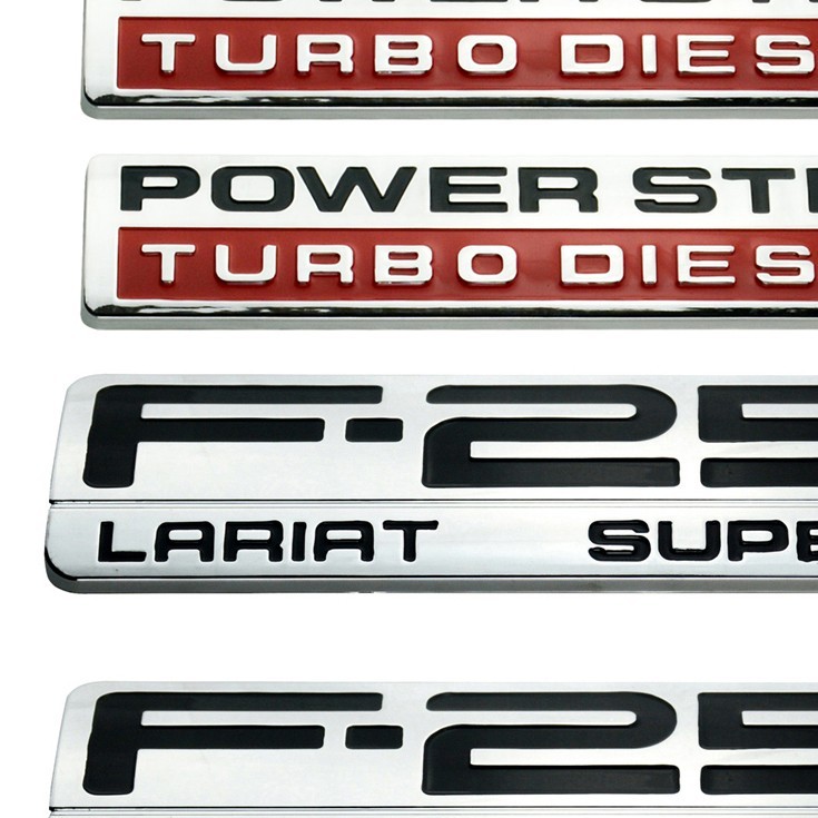 4Pc Kits Fender Door Badge Emblems Fits for 05-07 F250 Lariat Superduty Truck V8