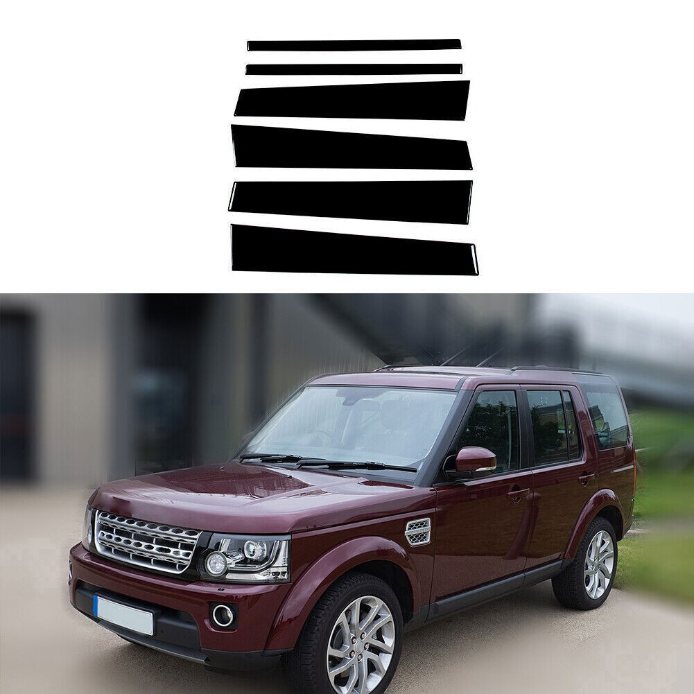 For Land Rover LR4 2010-2016 pc black Door Window Center BC Pillar Posts Trim