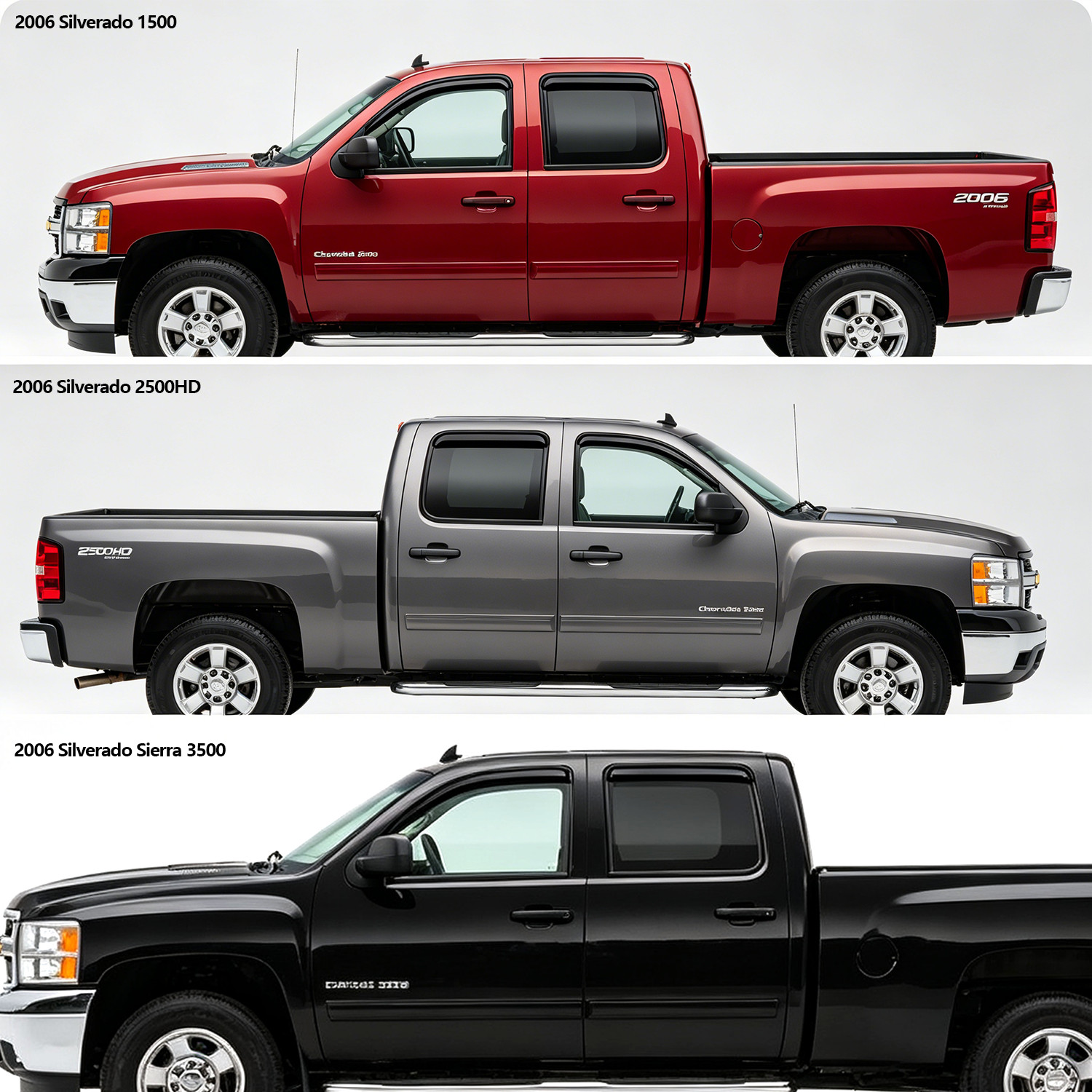 Fits 99-06 Chevy Silverado Sierra Extended Cab Window Visors Rain Sun Guard Vent
