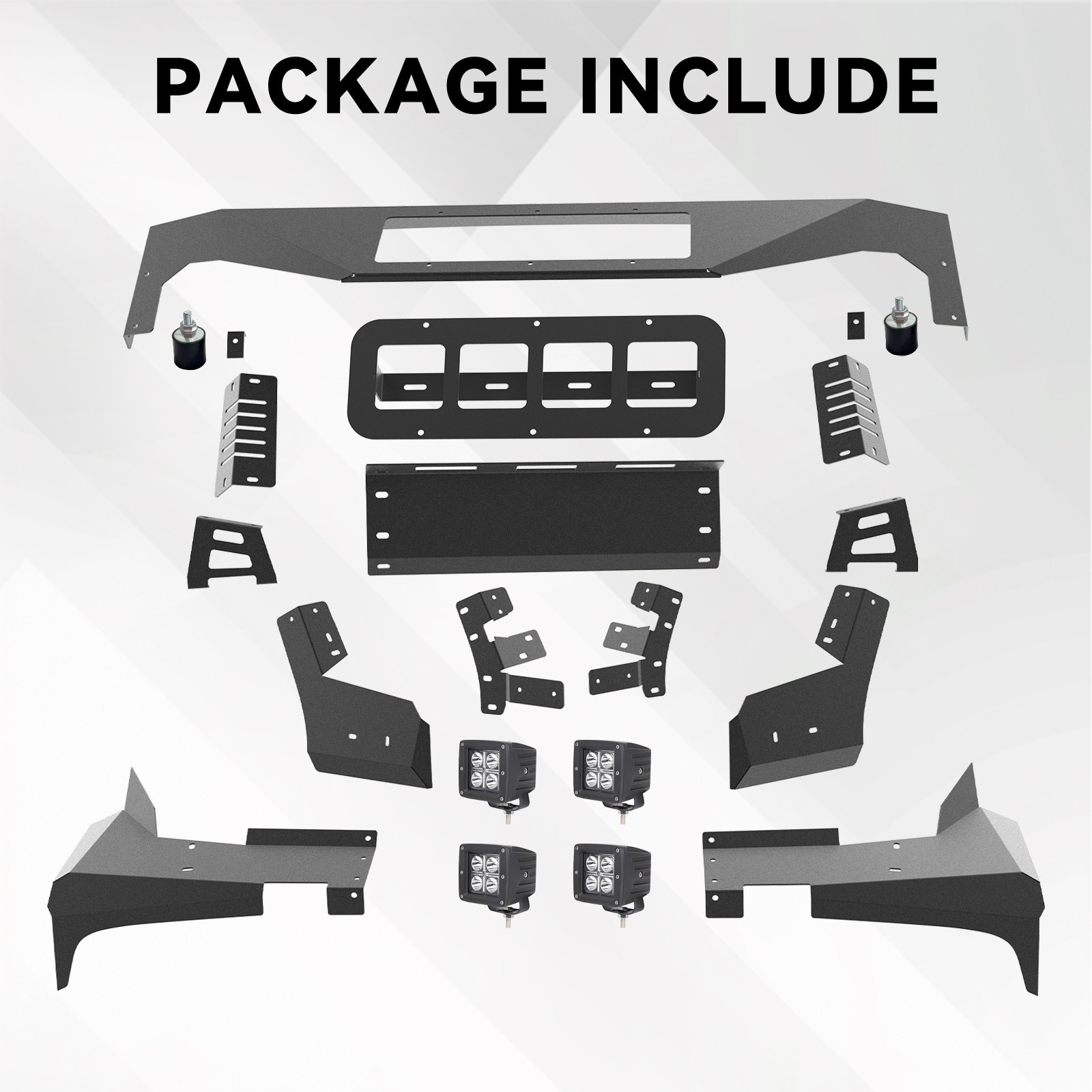 Windshield Frame Cover Sun Visor Cowl Armor For Jeep Wrangler JK 2007-2018 Steel