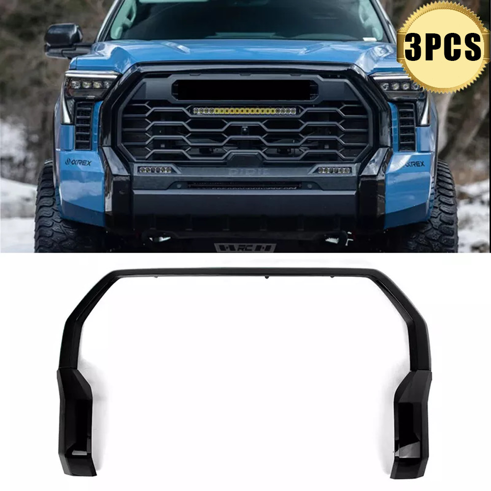 NEW Front Grille Trim Molding Surround Black For 2022 2023 2024 Toyota Tundra