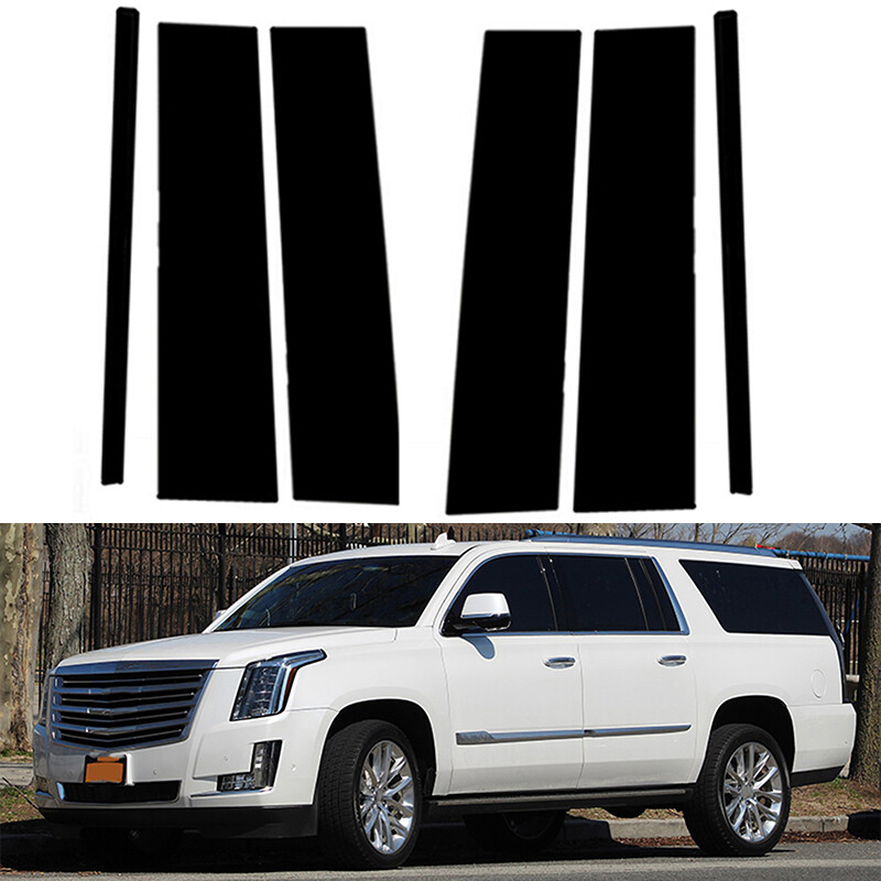 Fit Chevrolet Suburban 2015-2020 Car Black Window Door Trim Pillar Posts Cover