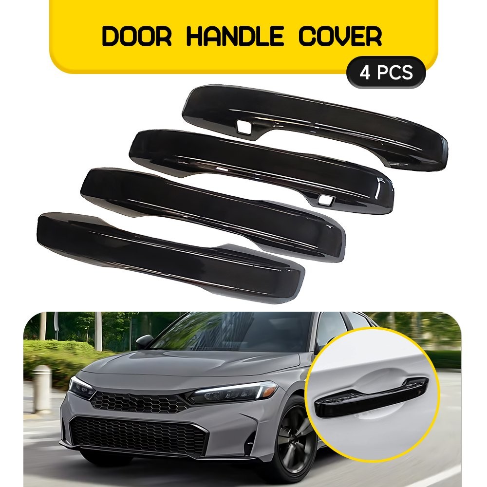 For Honda Accord 2023-2025 GLOSS BLACK Door Handle Covers WITH Front Smartkey US