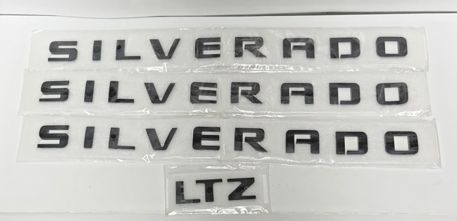 Emblems Letter Badge For SILVERADO LTZ 1500,2500… 4PCS Matte Black Nameplate