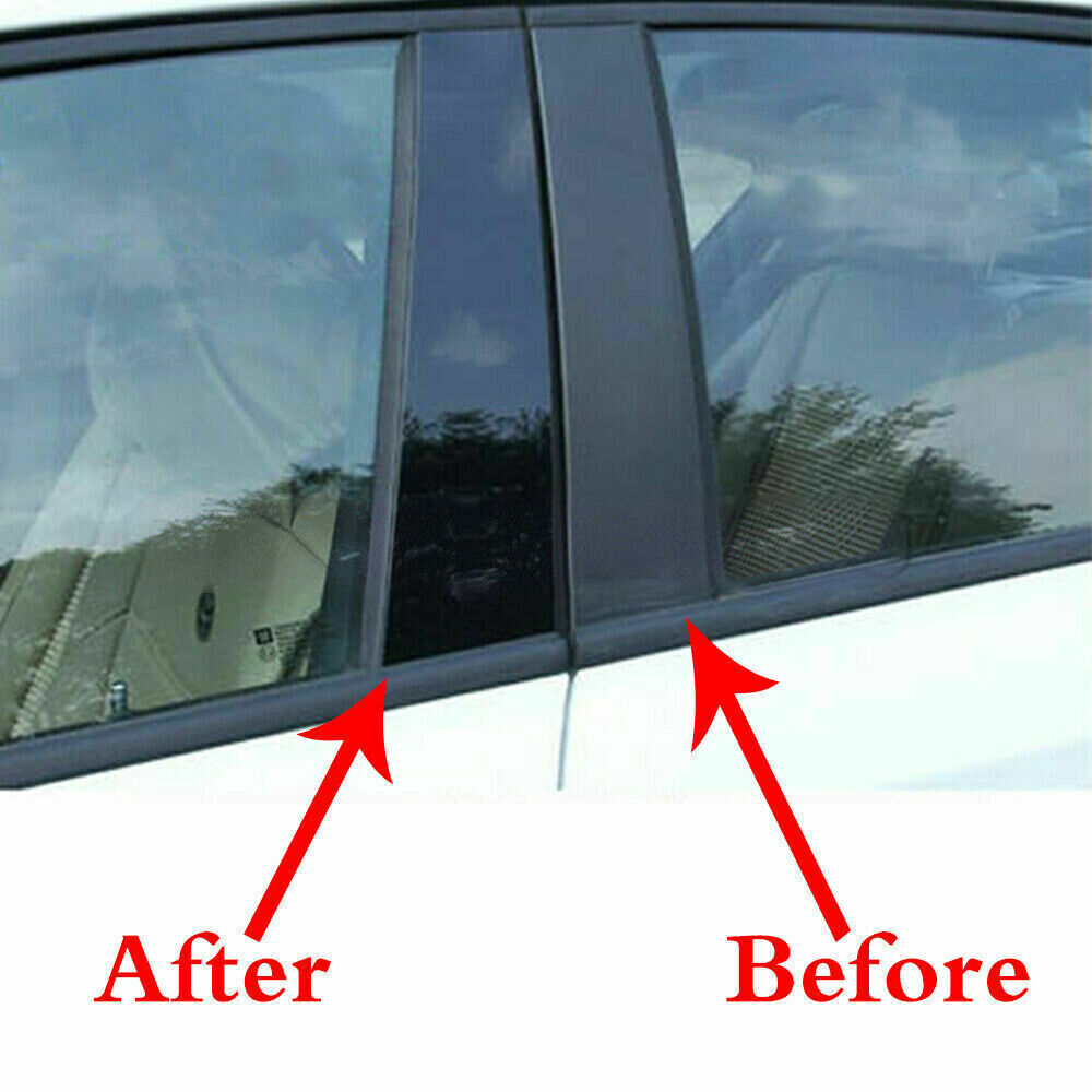 6PCS Door Window Pillar Post Cover Trim For Toyota Camry 2012-2017 Accessories