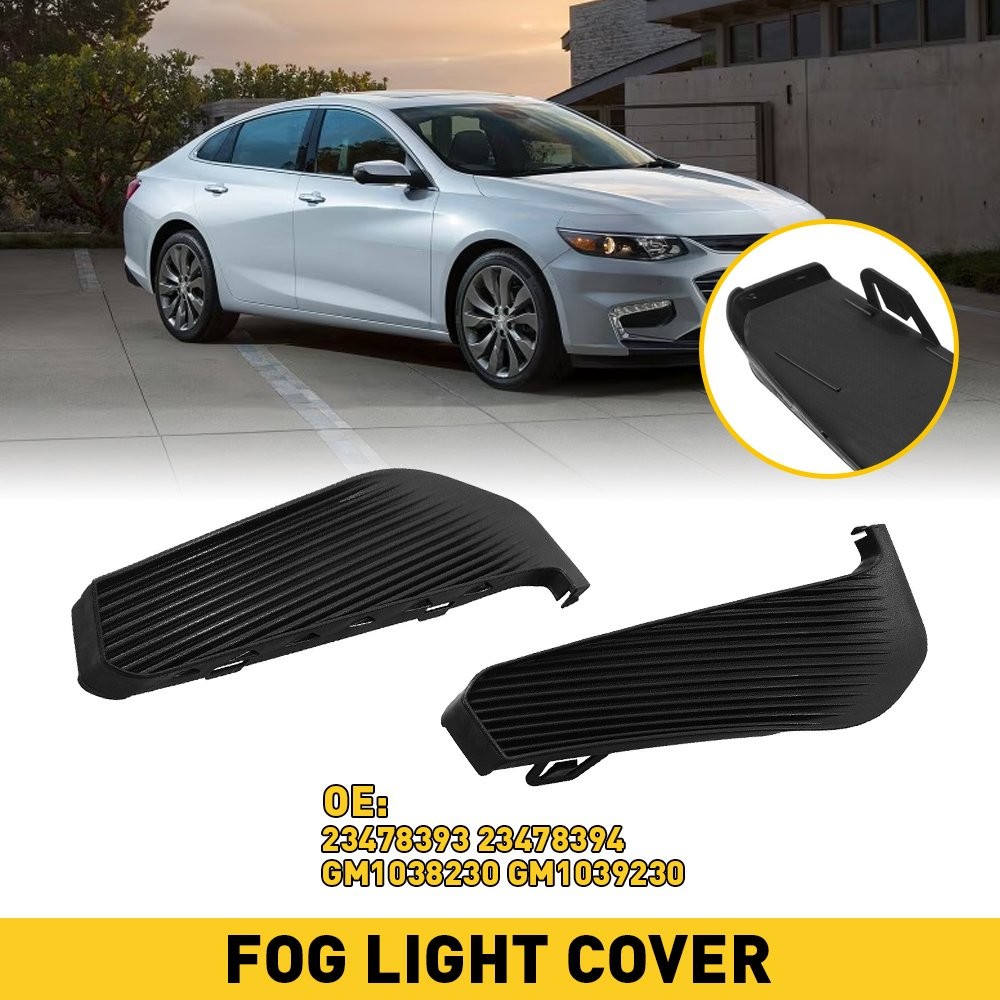 2X & Left Side Right Fog Light Covers GM1038230 For 2016-2018 Chevrolet Malibu W