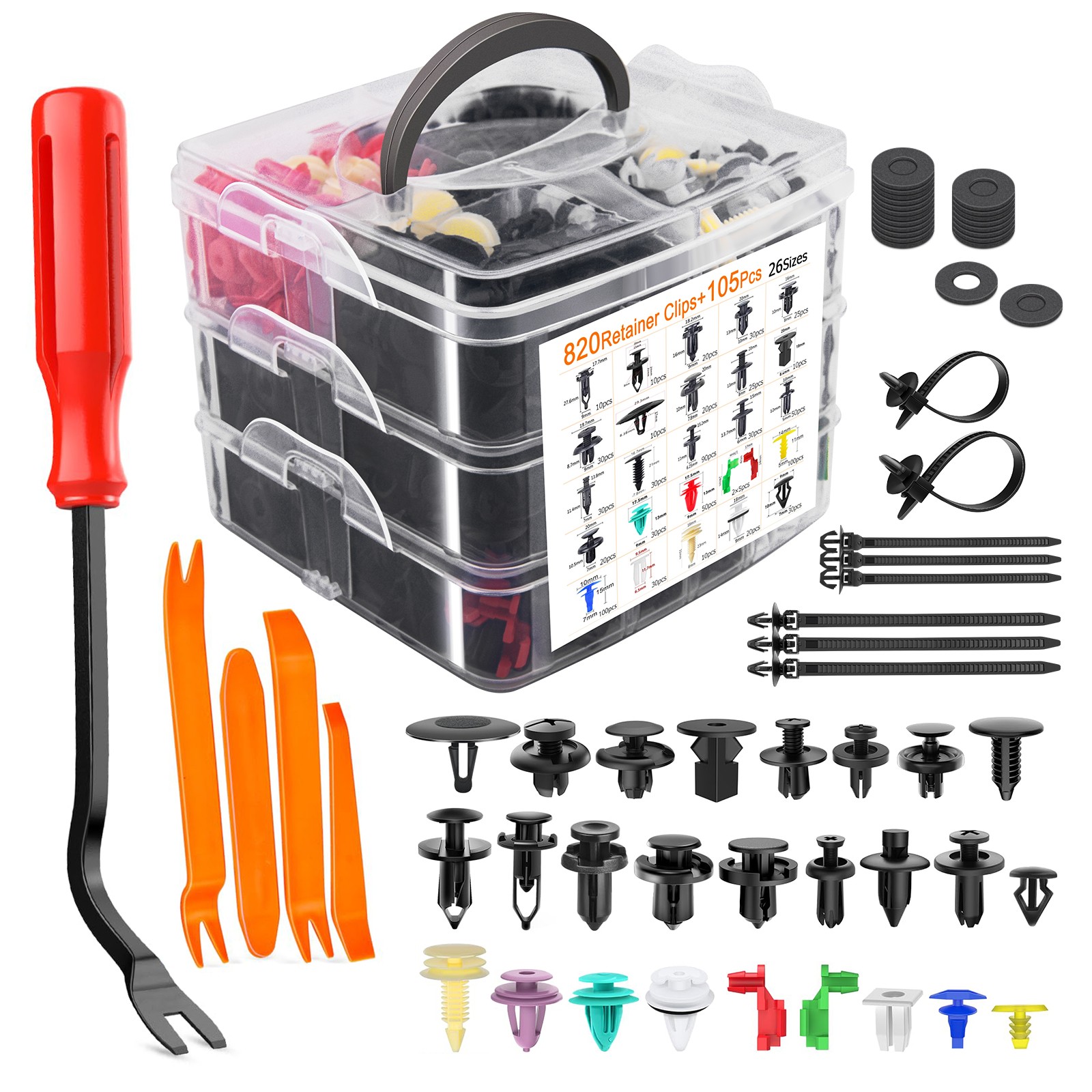 925Pcs Car Push Retainer Clips & Auto Fasteners Assortment Kit for GM Ford Toyot