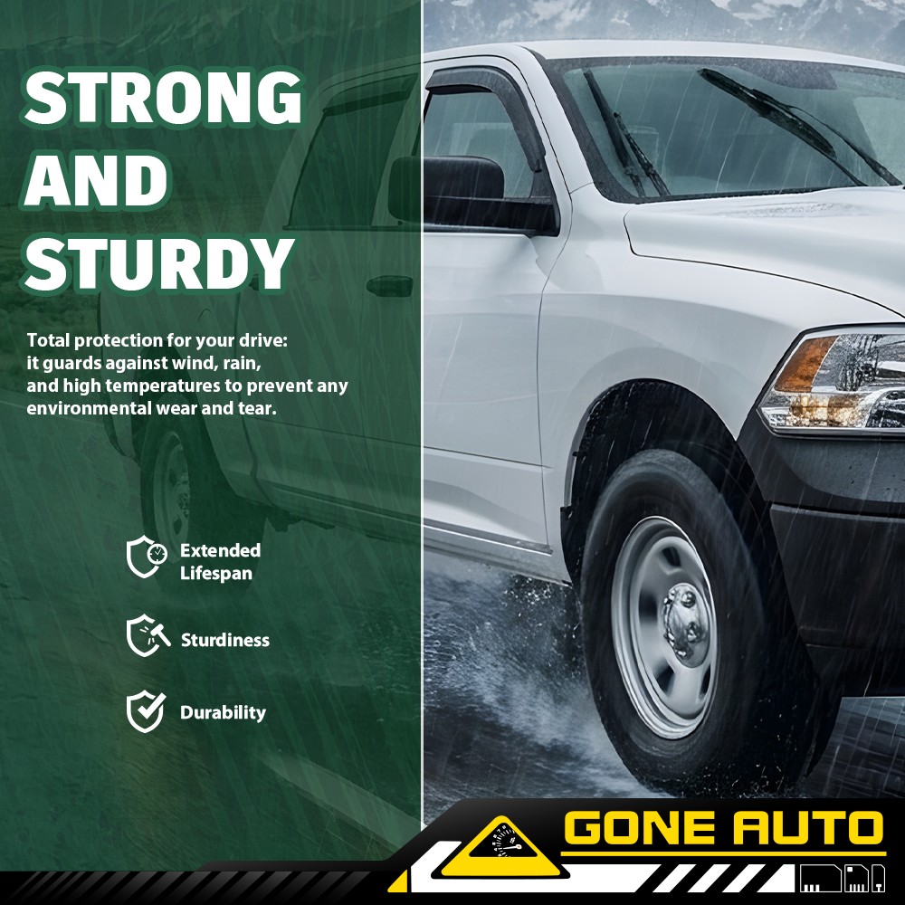 Rain Guards Deflectors Window Visors Fit for 2009-24 Ram 1500 & Classic Quad Cab