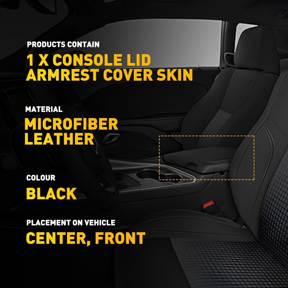 Center Console Cover Compatible with 2015-23 For Dodge Challenger 2015-23 1-3X