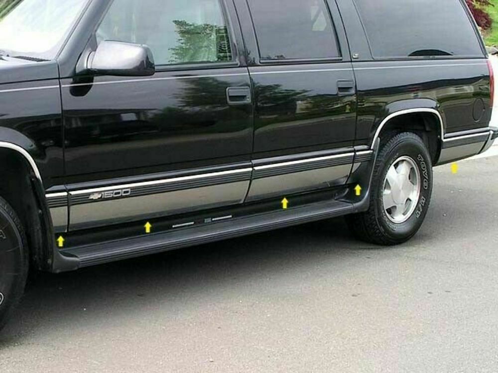 1992-1999 Chevy/GMC Suburban N/Flare Rocker Panel Trim Stainless 10Pc 6 1/4″