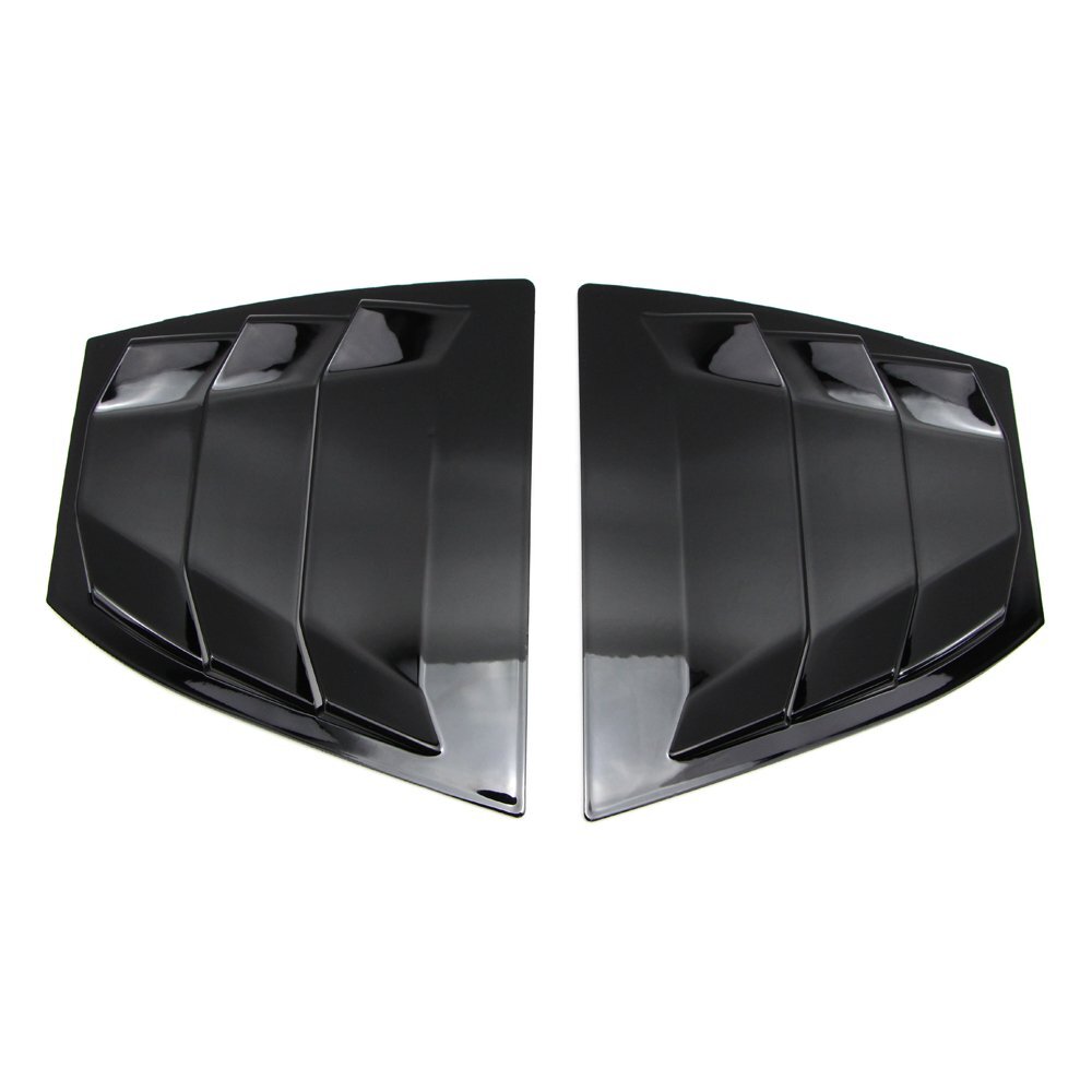 For Mazda 3 Axela 14-18 Shiny 1/4 Quarter Side Window Louver Scoop Cover Vent