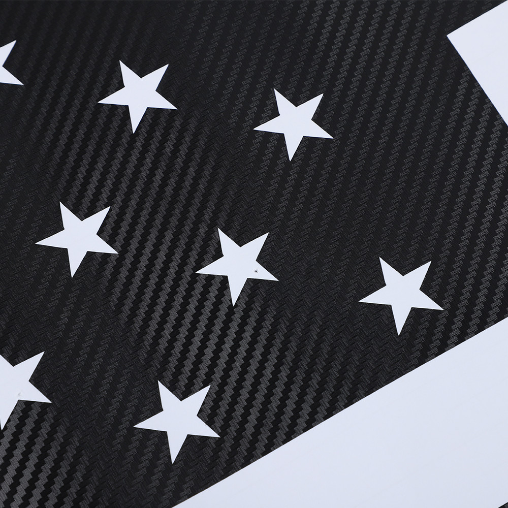 US-Flag Exterior Rear Window Trim Sticker Decal for Ford F150 2015+ Carbon Fiber