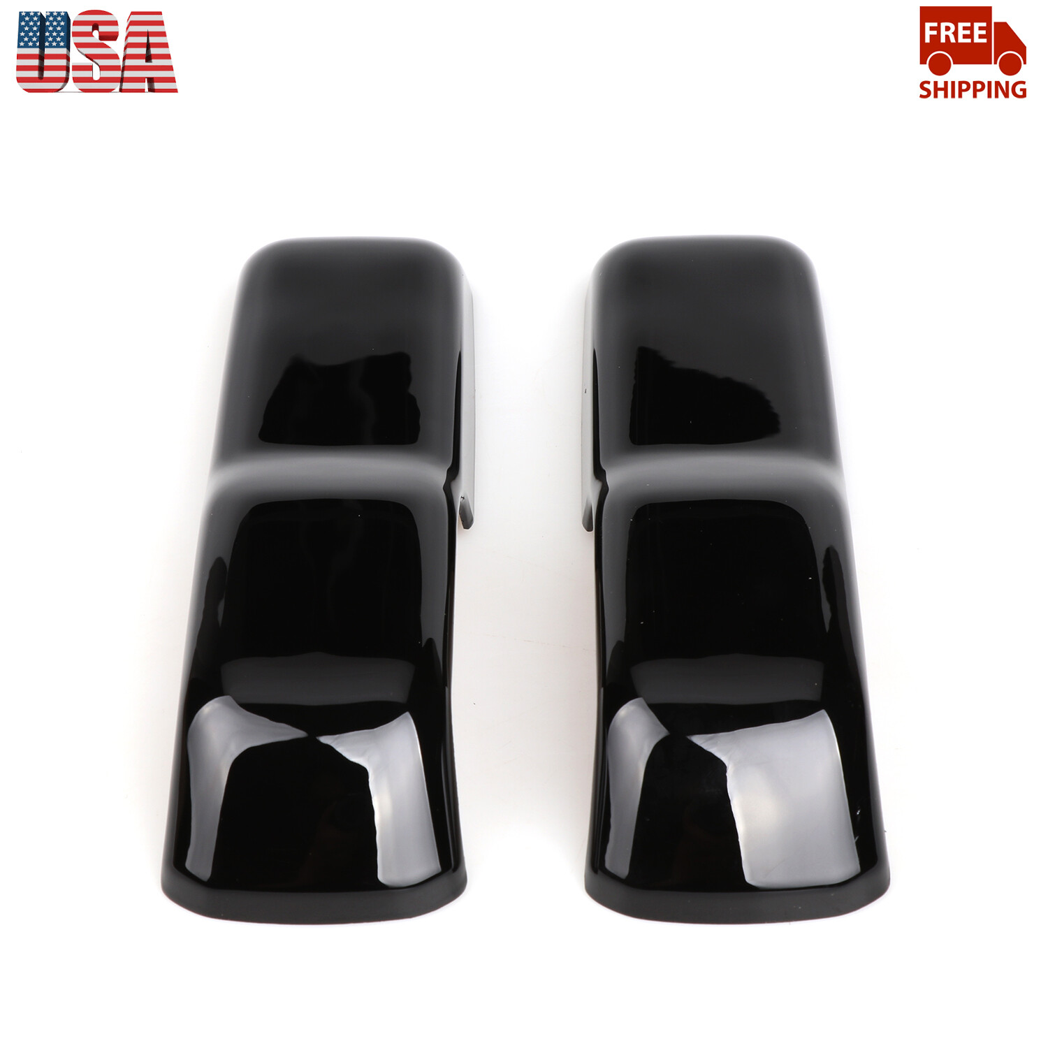 Hood Spray Nozzle Decorative Cover Trim Black For Jeep Wrangler JL 2018+ 2/4Dr