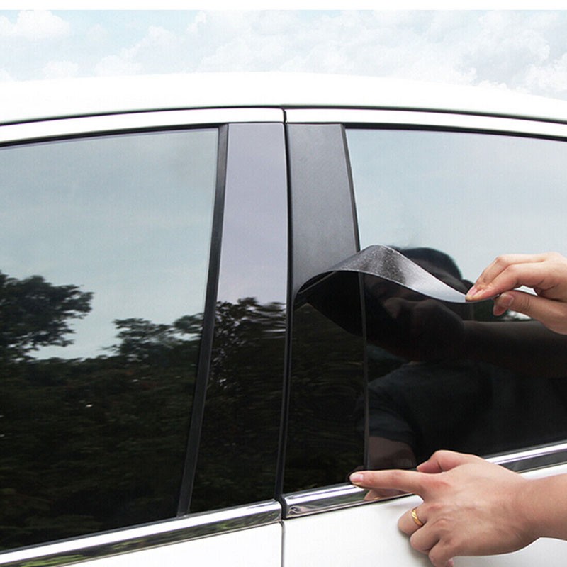Black Polycarbonate Window Pillar Posts For Subaru Outback BT 5 Door SUV 2020-23