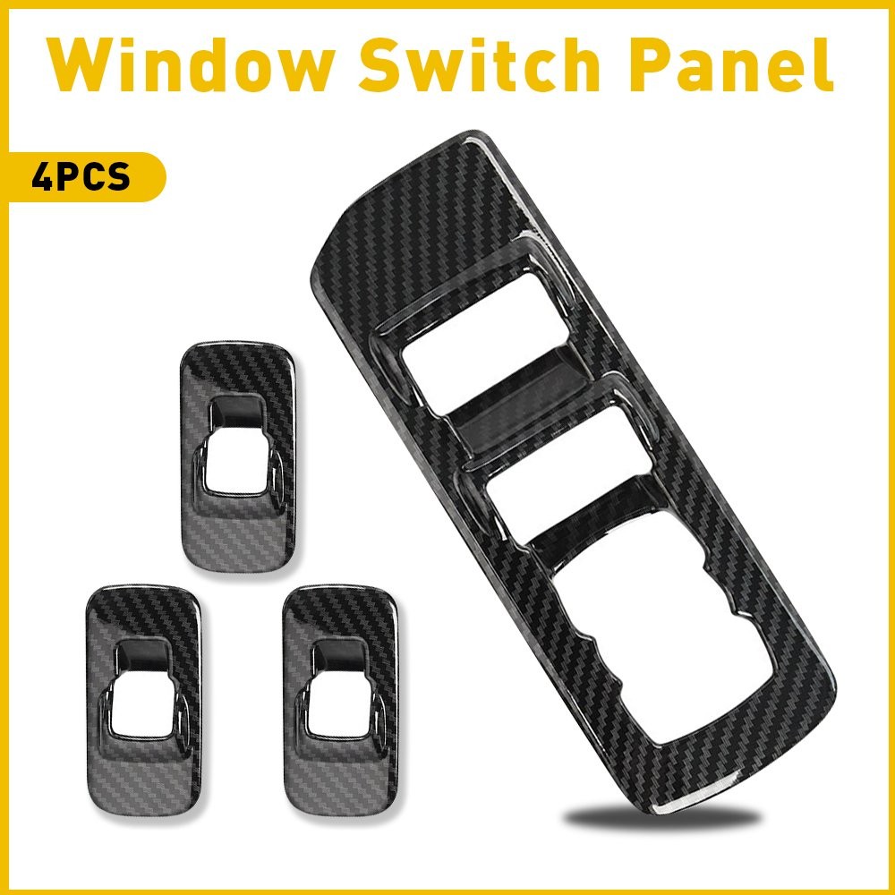 Fits 2015-2019 Ford F150 Carbon Fiber Driver Left Window Panel Switch Cover Trim
