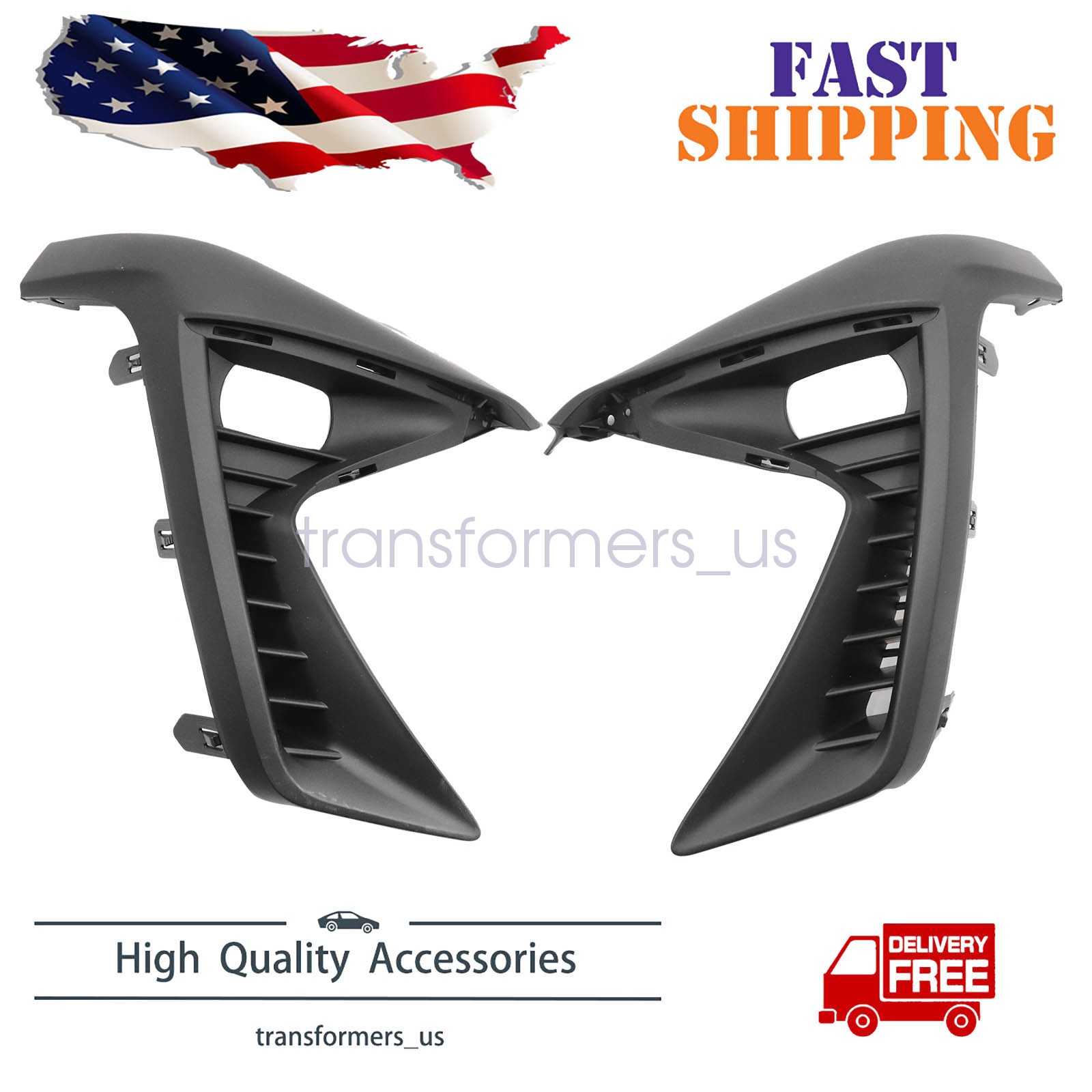 Front Left+Right Fog Light Bezel For 2018-2021 Lexus Nx300 5314278110 5314178050