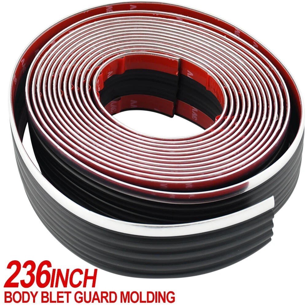 236″ 6M Body Side Molding Belt Exterior Protector Roll For Chevy GMC C1500 88-98