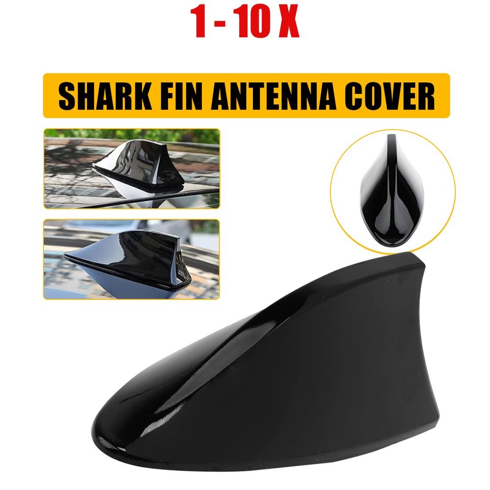 1-10Set Shark Fin Antenna Cover Aerial Replacement Pre Painted Black Universal
