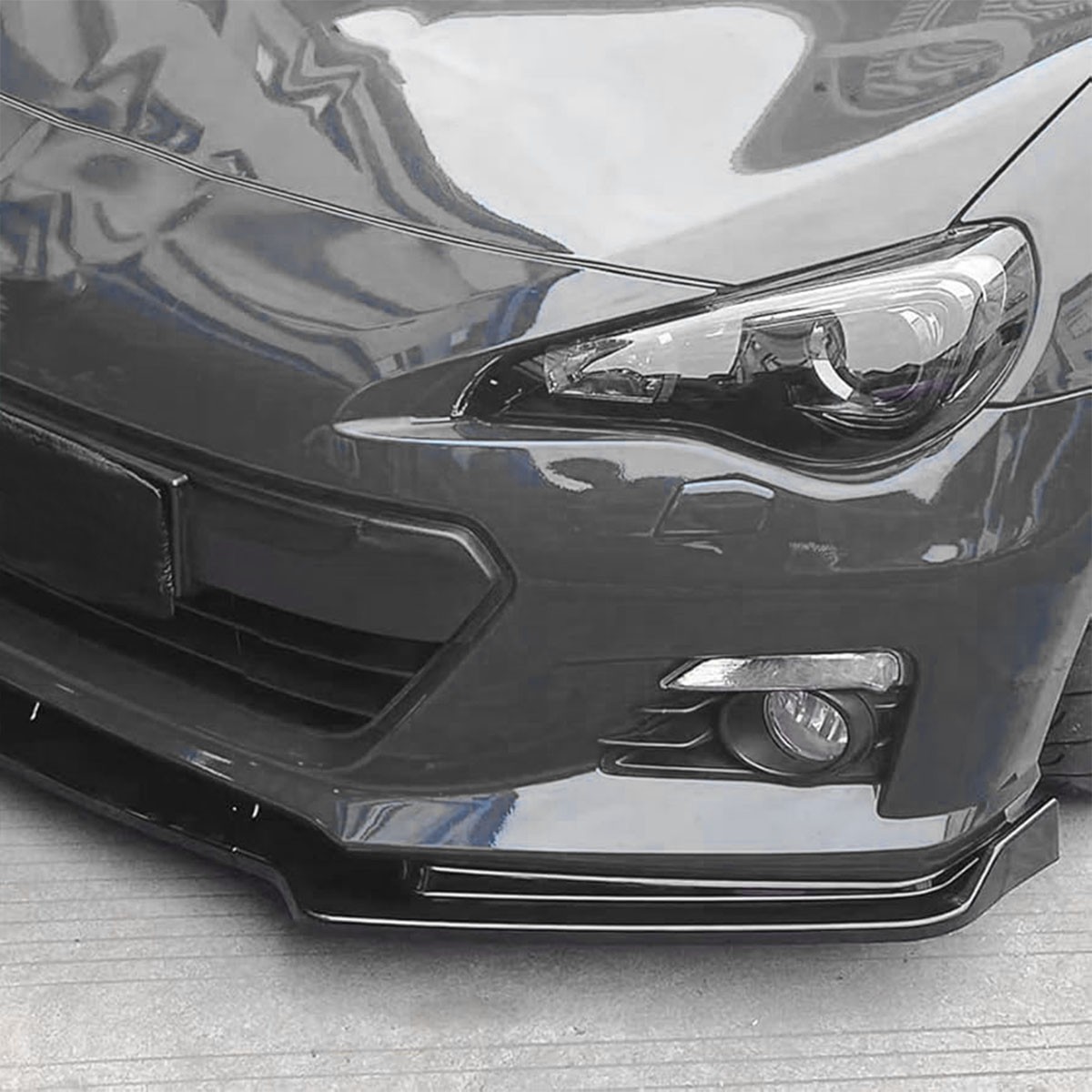 Front Bumper Splitter Lip Spoiler Fit For Subaru BRZ 2013-2016 Glossy Black ABS