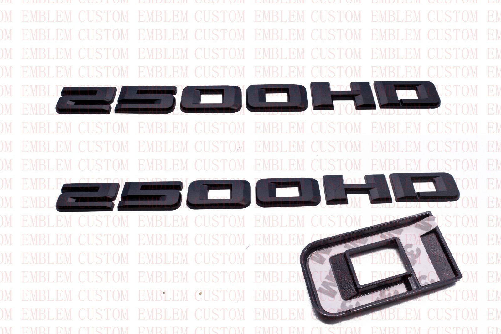 Fit 2020-2022 Matte Black Silverado 2500HD Custom Emblem Nameplate Badge Overlay