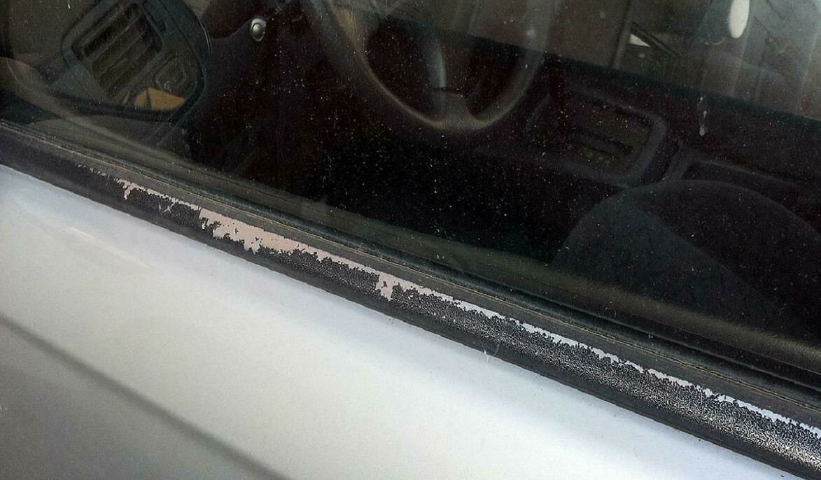 Restore Ugly Door Window Molding Trim with Black Satin Vinyl Restoration Tape