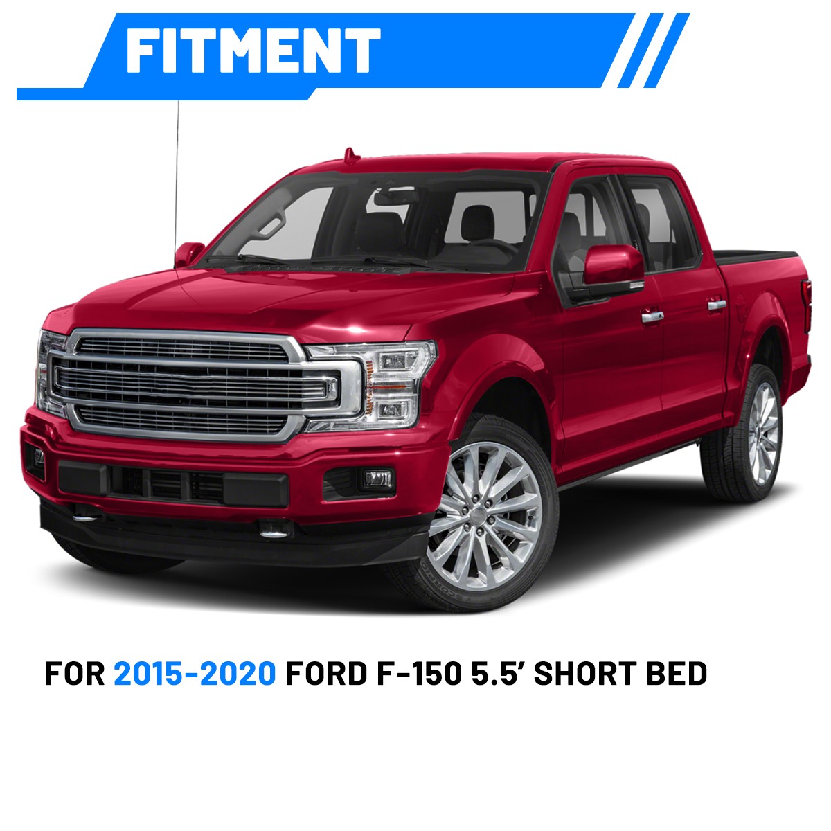 Front+Medium+Rear Molle Panel Decoration For 2015-2020 Ford F150 5.5′ Short Bed