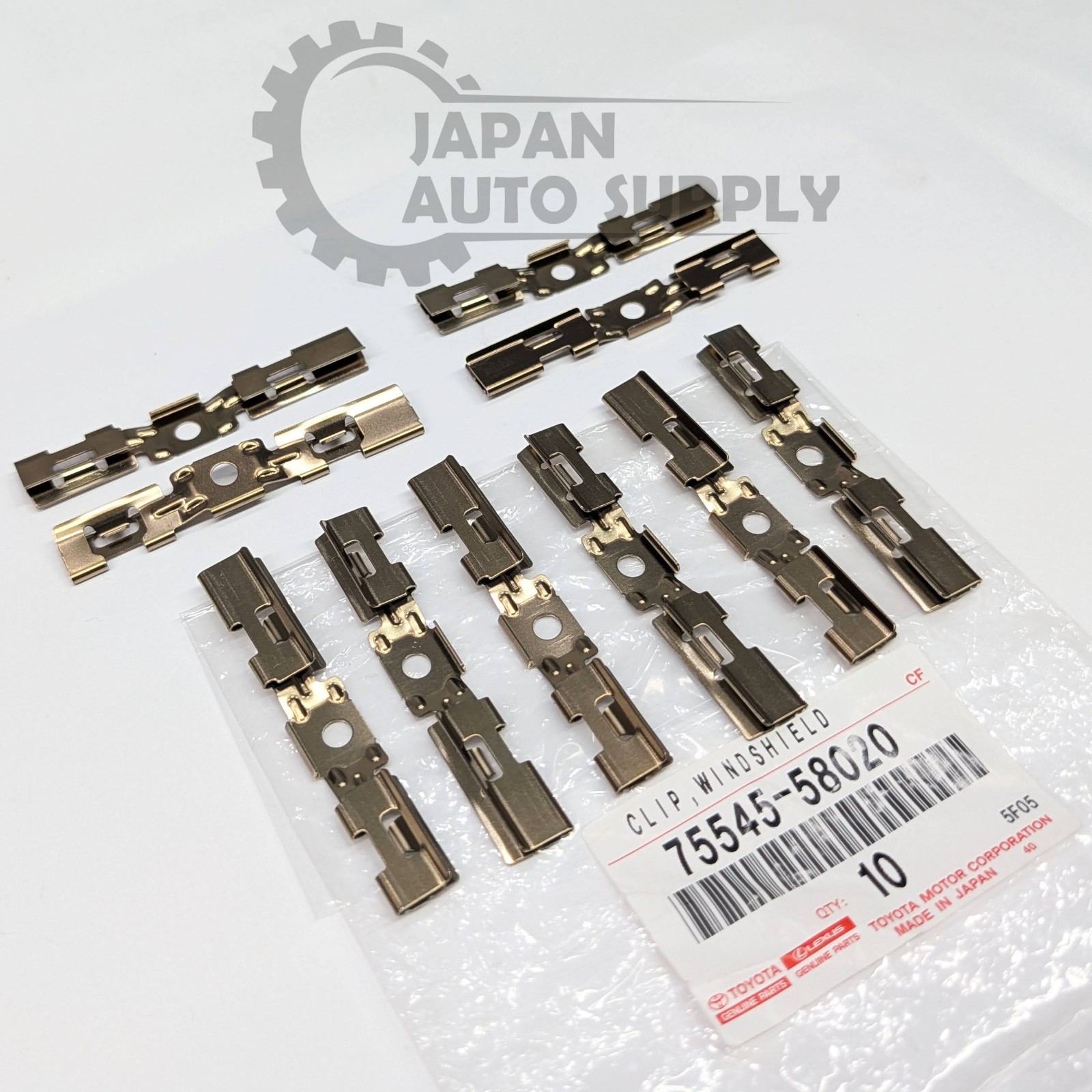 OEM GENUINE LEXUS CT200h NX300 NX300h WINDSHIELD OUTSIDE MOLDING CLIPS SET OF 10
