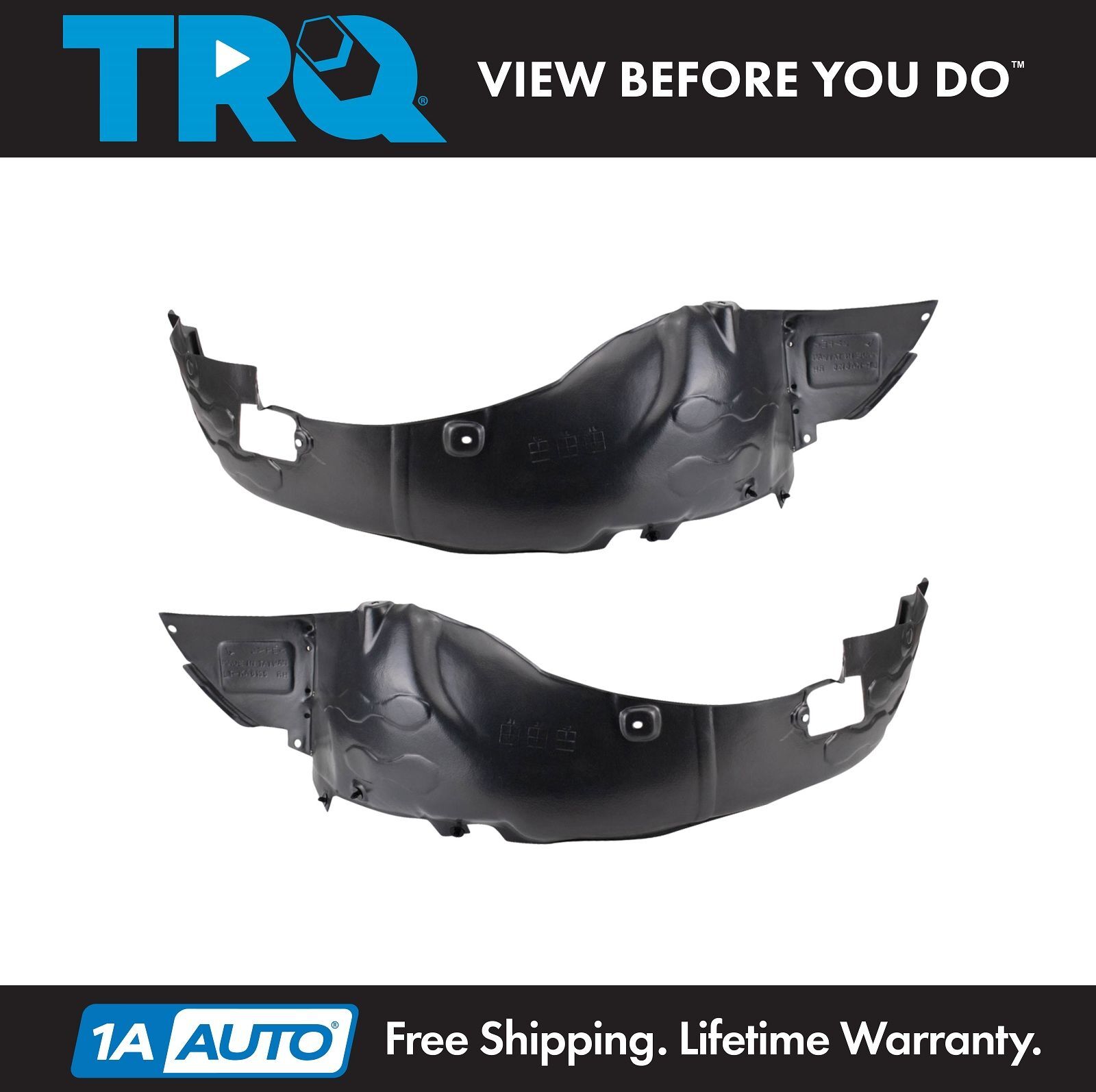 TRQ Front Inner Fender Liner Set For 2016-2017 Kia Rio KI1248149 KI1249149