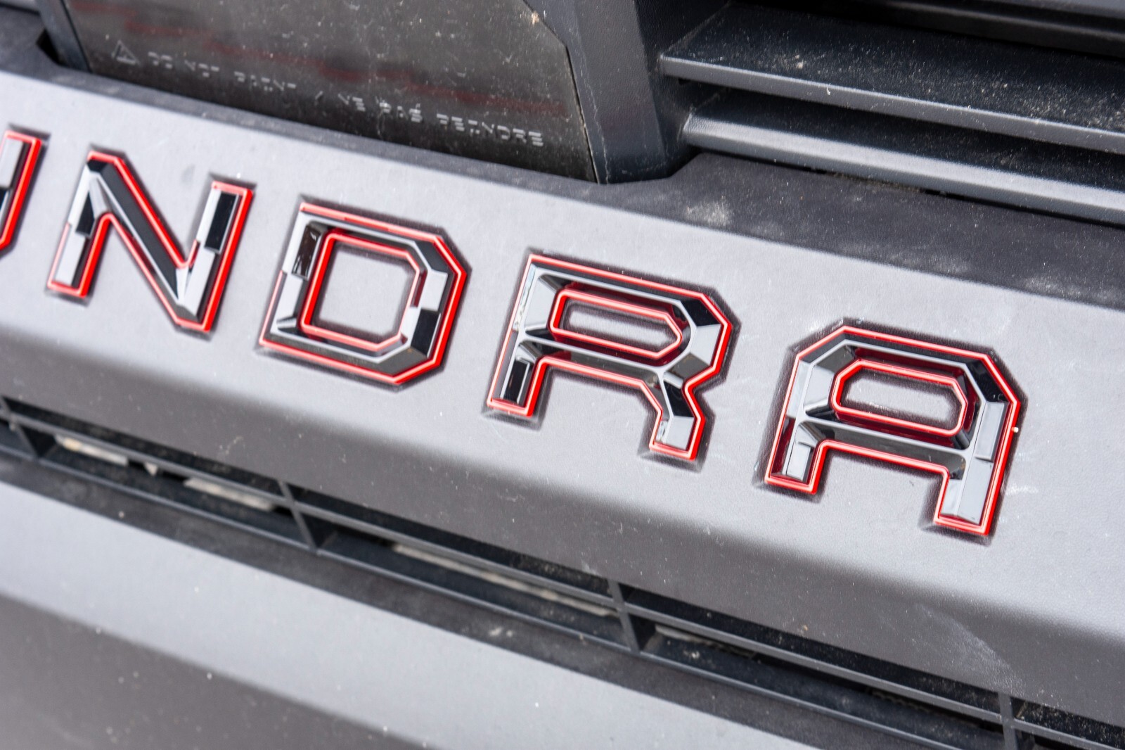 2022 2023 2024 Black Red Front Emblem TUNDRA Grill Bumper Letters Insert Badge