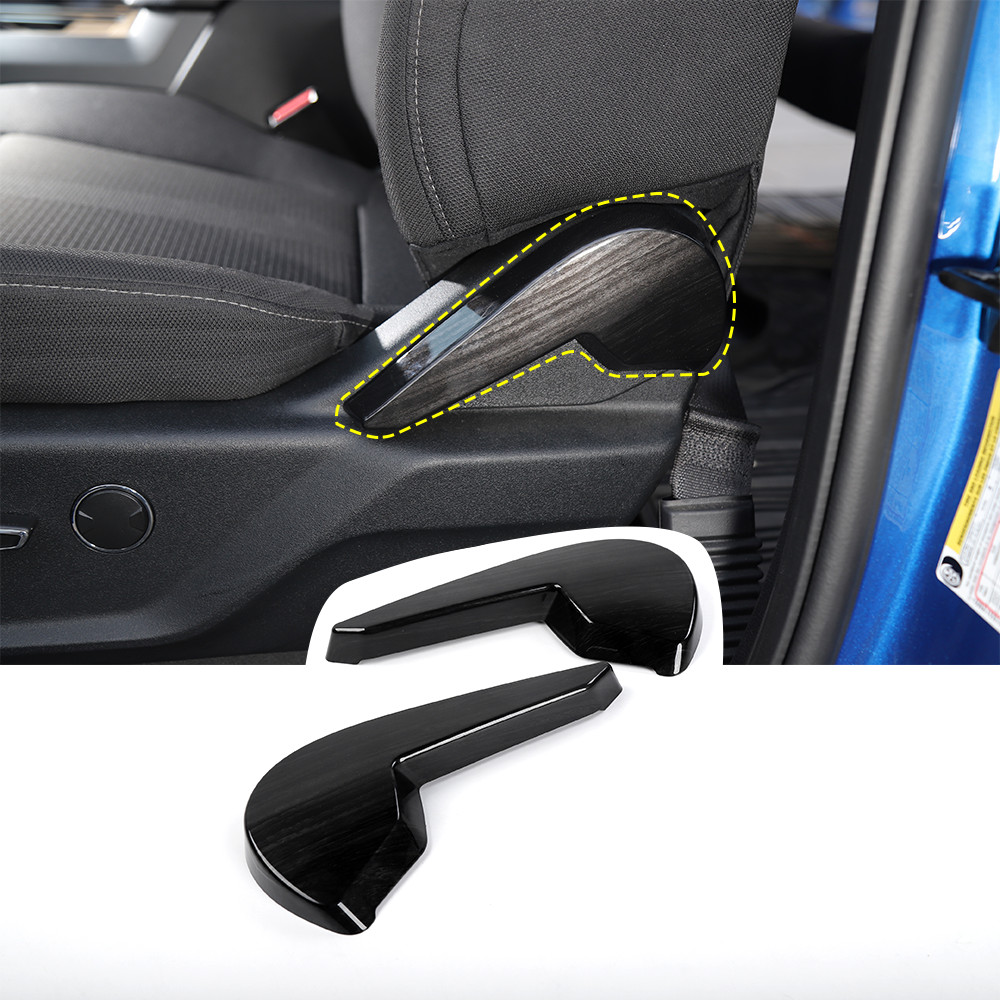 Seat Adjustment Handle Trim Accessories For Ford F150 15-20 Black Wood Grain