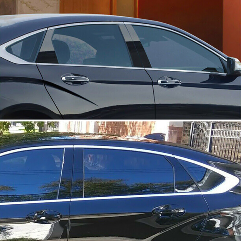 6pc Piano Black Pillar Posts for Chevy Impala 2014-2020 Window Door Trim Cover P