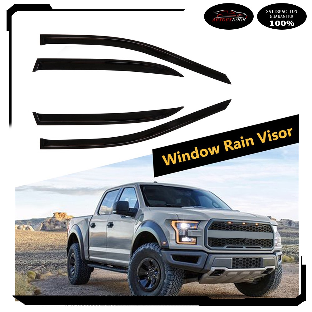 Slim Style Window Deflectors For 04-14 F150 Extended Cab Guards Window Visors