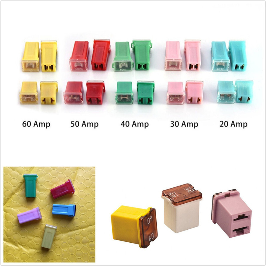 Automotive Mini Square Fuse Assortment Kit 20A 30A 40A 50A 60A AMP W/Box For Car