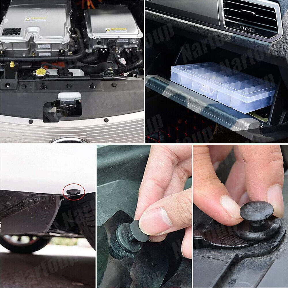 100Pcs Bumper Clips Retainer Auto Car Rivets Fastener Fender-Push Pin Trim +++