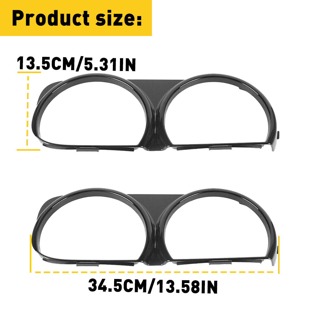 FOR DODGE CHALLENGER 15-20 HALOGEN HEADLIGHTS HEAD LAMPS LIGHTS TRIM BEZELS PAIR