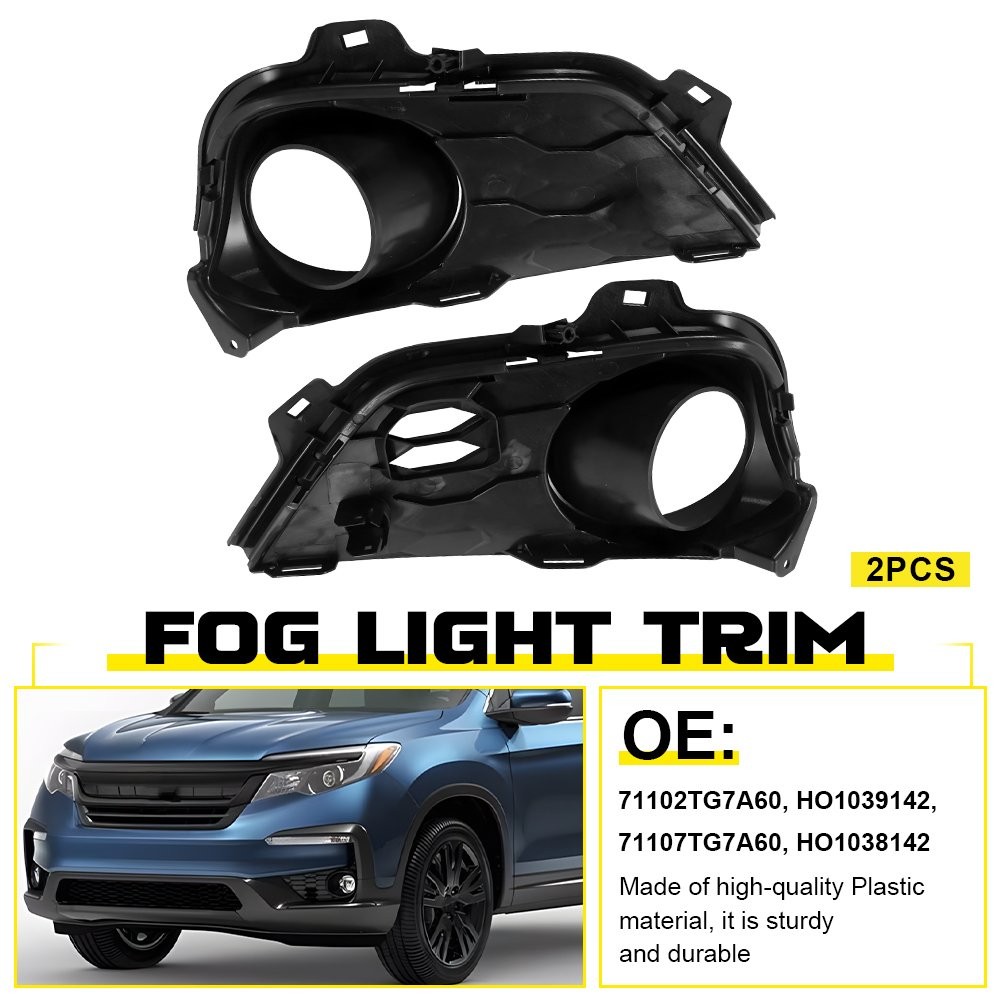 For 2019-2022 Honda Pilot Fog Light Cover Set Front Driver and Passenger 1-5SET