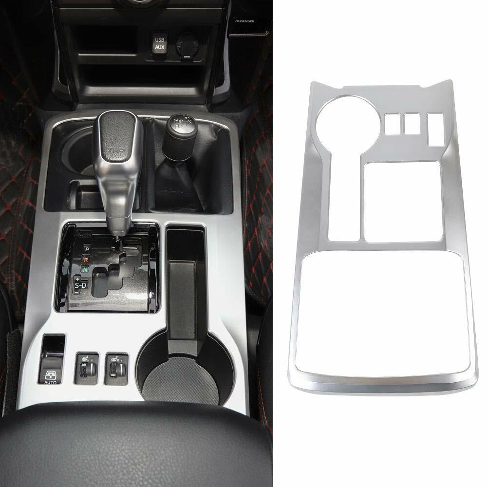 1pcs Central Gear Shift Panel Decor Trim Frame Cover for 4Runner 2010+ Silver