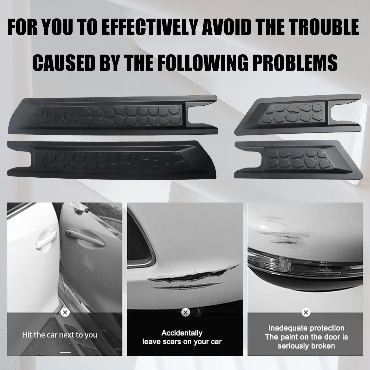 Side Door Garnish Scratch Resistant Cover Black for Jeep Wrangler Gladiator