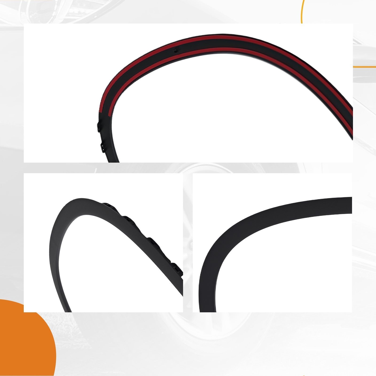 Black Fender Flare Trim for Mercedes Benz GLA250 GLA45 2015-2020 Pair