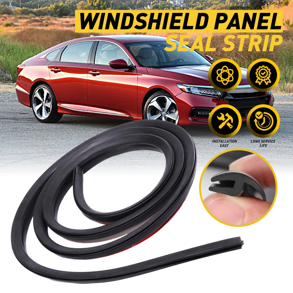 Rubber Seal Strip Trim For Car 1.8M Front Windshield Plastic Panel HOOD 0.70inch