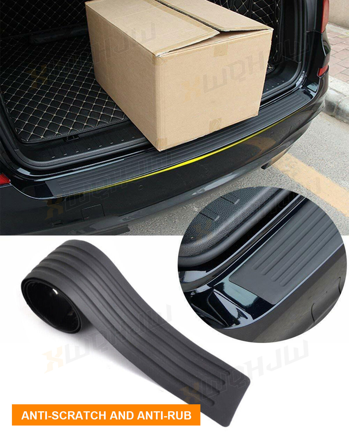 For Jeep Grand Cherokee 1999-2010 Rubber Rear Bumper Protector Scratch Guard