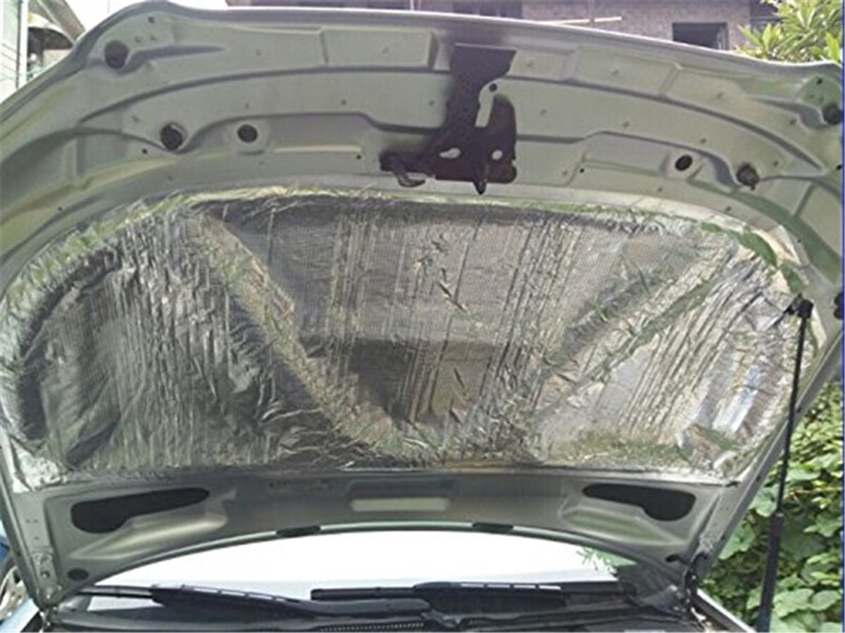 Heat Shield Sound Deadening Noise Pad Mat For Car Engine Hood Insulation Trim